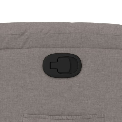 PODNOSZONY FOTEL ROZKŁADANY KOLOR TAUPE OBITY TKANINĄ