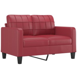 2-OSOBOWA SOFA WINNA CZERWIEŃ 120CM SZTUCZNA SKÓRA