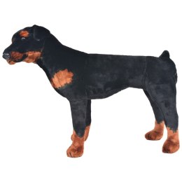 PLUSZOWY ROTTWEILER STOJĄCY CZARNO-BRĄZOWY,XXL