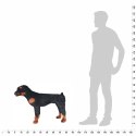 PLUSZOWY ROTTWEILER STOJĄCY CZARNO-BRĄZOWY,XXL