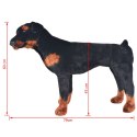 PLUSZOWY ROTTWEILER STOJĄCY CZARNO-BRĄZOWY,XXL