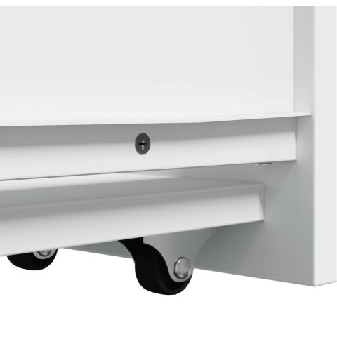 WĄSKA SZAFKA ŁAZIENKOWA NA KÓŁKACH BIAŁA