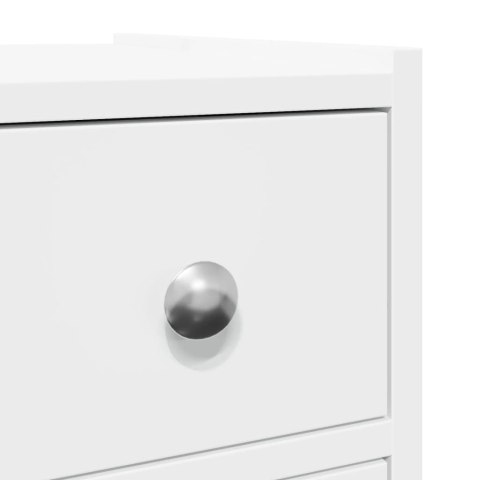 WĄSKA SZAFKA ŁAZIENKOWA NA KÓŁKACH BIAŁA