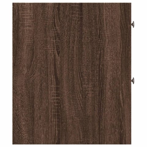 WĄSKA SZAFKA ŁAZIENKOWA NA KÓŁKACH BRĄZOWY DĄB