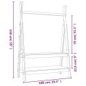 WIESZAK NA UBRANIA 100X45,5X150CM LITE DREWNO SOSNOWE