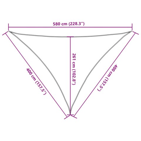 ŻAGIEL PRZECIWSŁONECZNY OGRODOWY MARKIZA TARAS 160G/M² 4X4X5,8M ANTRACYTOWY