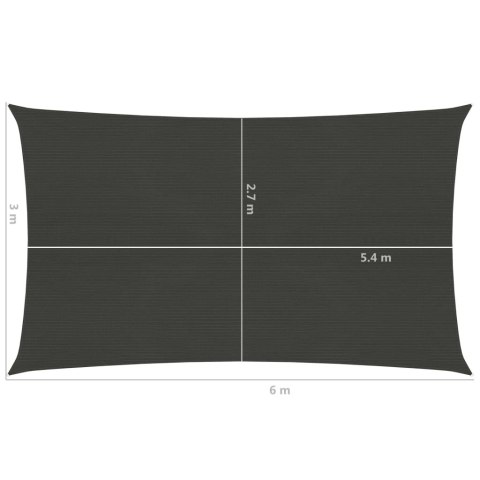 ŻAGIEL PRZECIWSŁONECZNY OGRODOWY MARKIZA TARAS 160G/M² ANTRACYTOWY 3X6M