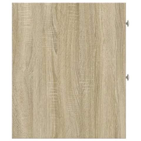 WĄSKA SZAFKA ŁAZIENKOWA NA KÓŁKACH DĄB SONOMA