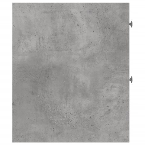 WĄSKA SZAFKA ŁAZIENKOWA NA KÓŁKACH SZAROŚĆ BETONU