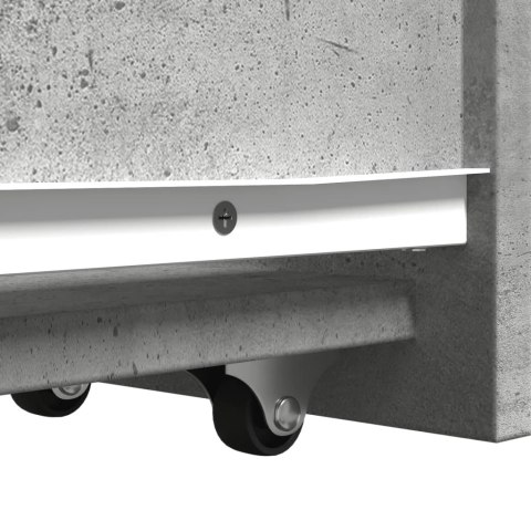 WĄSKA SZAFKA ŁAZIENKOWA NA KÓŁKACH SZAROŚĆ BETONU