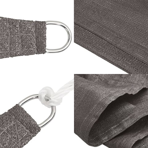 ŻAGIEL PRZECIWSŁONECZNY OGRODOWY MARKIZA TARAS 160G/M² ANTRACYT 3,5X3,5X4,9M