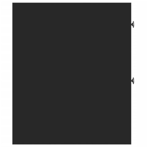 WĄSKA SZAFKA ŁAZIENKOWA NA KÓŁKACH CZARNA