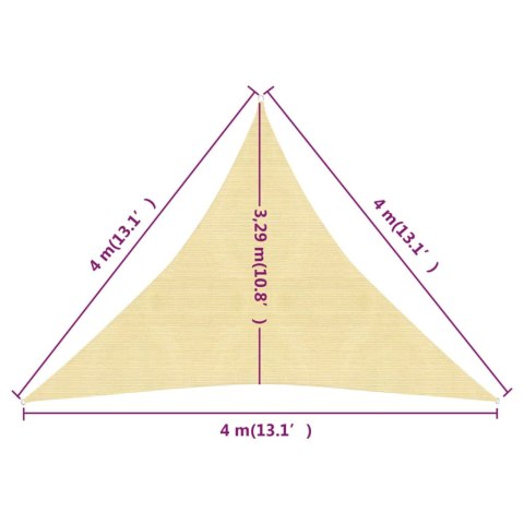 ŻAGIEL PRZECIWSŁONECZNY OGRODOWY MARKIZA TARAS 160G/M² BEŻOWY 4X4X4M