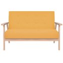 2 OSOBOWA SOFA TAPICEROWANA ŻÓŁTA