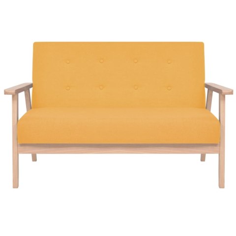 2 OSOBOWA SOFA TAPICEROWANA ŻÓŁTA