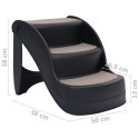 SCHODY SCHODKI DLA PSA RAMPA PODEST 3 STOPNIE 38CM STABILNE SKŁADANE