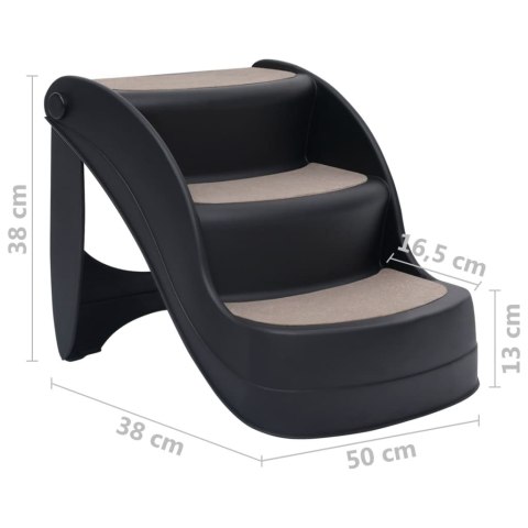 SCHODY SCHODKI DLA PSA RAMPA PODEST 3 STOPNIE 38CM STABILNE SKŁADANE