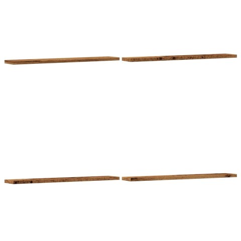 PÓŁKI NA KSIĄŻKI 4 SZT. KOLOR STAREGO DREWNA 60X10X1,5CM