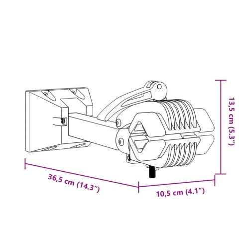 ŚCIENNY UCHWYT DO NAPRAWY ROWERÓW SKŁADANY REGULOWANY STAL