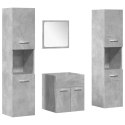 4-CZĘŚCIOWY ZESTAW MEBLI ŁAZIENKOWYCH SZAROŚĆ BETONU