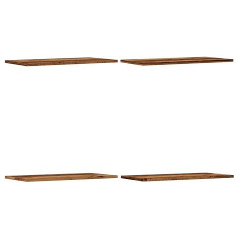 PÓŁKI ŚCIENNE 4 SZT. KOLOR STAREGO DREWNA 60X30X1,5CM