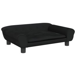 SOFA DLA DZIECI CZARNA 70X45X26CM AKSAMIT