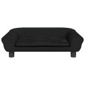 SOFA DLA DZIECI CZARNA 70X45X26CM AKSAMIT