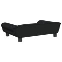 SOFA DLA DZIECI CZARNA 70X45X26CM AKSAMIT