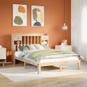 RAMA ŁÓŻKA Z REGAŁEM 140X200CM LITE DREWNO SOSNOWE