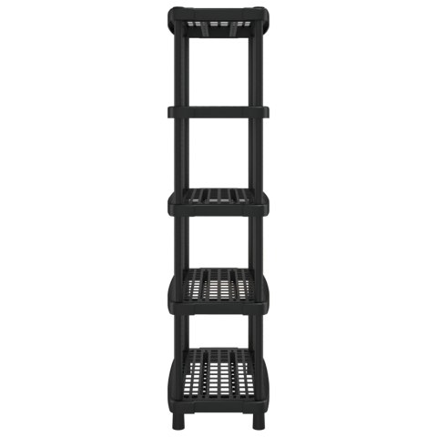 REGAŁ MAGAZYNOWY 5-POZIOMOWY CZARNY 93,5X45,5X194,5CM PP