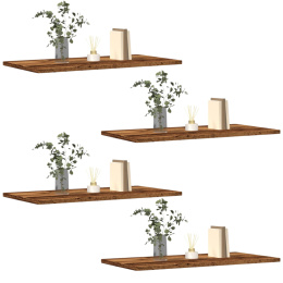 PÓŁKI ŚCIENNE 4 SZT. KOLOR STAREGO DREWNA 60X30X1,5CM