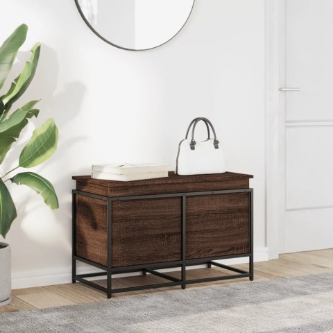 SKRZYNIA Z POKRYWĄ BRĄZOWY DĄB 80X40X51,5CM