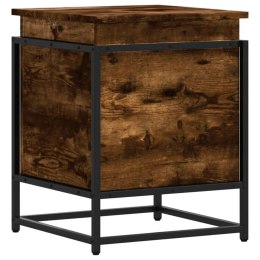 SKRZYNIA Z POKRYWĄ PRZYDYMIONY DĄB 40X40X51,5CM