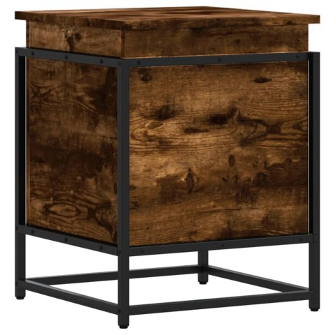 SKRZYNIA Z POKRYWĄ PRZYDYMIONY DĄB 40X40X51,5CM