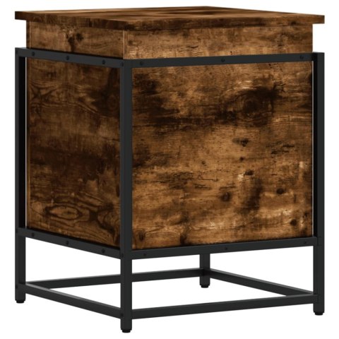 SKRZYNIA Z POKRYWĄ PRZYDYMIONY DĄB 40X40X51,5CM