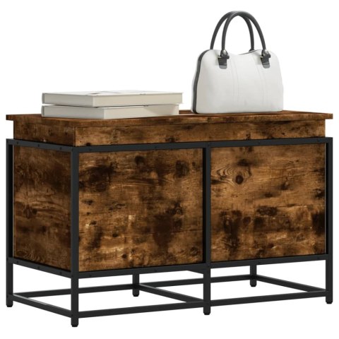 SKRZYNIA Z POKRYWĄ PRZYDYMIONY DĄB 80X40X51,5CM