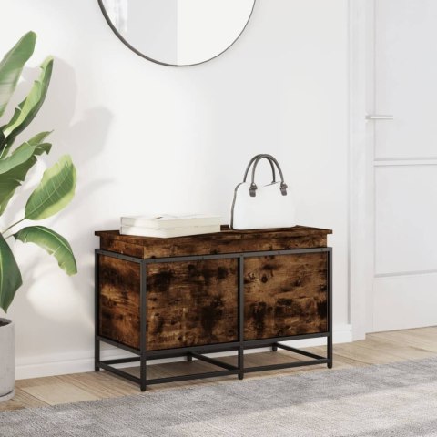 SKRZYNIA Z POKRYWĄ PRZYDYMIONY DĄB 80X40X51,5CM