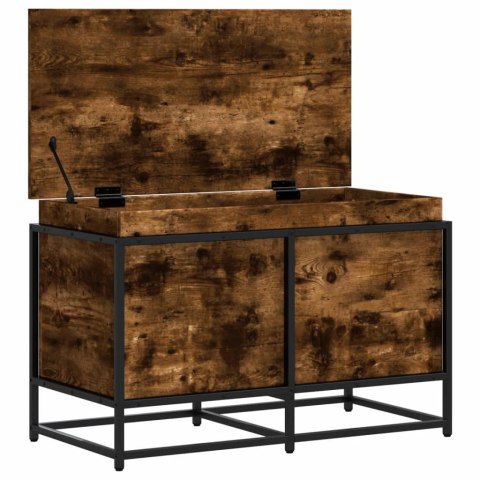 SKRZYNIA Z POKRYWĄ PRZYDYMIONY DĄB 80X40X51,5CM