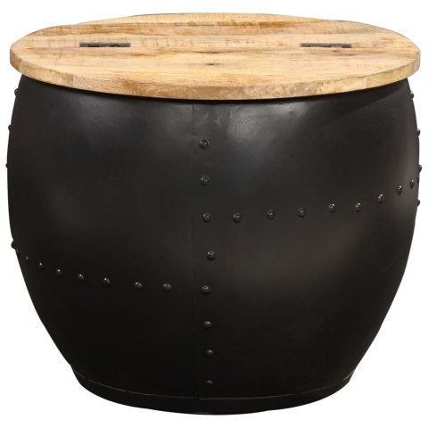 STOLIK KAWOWY OKRĄGŁY 53X43CM LITE DREWNO MANGO