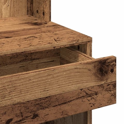 TOALETKA Z OŚWIETLENIEM LED STARE DREWNO 60X40X140CM