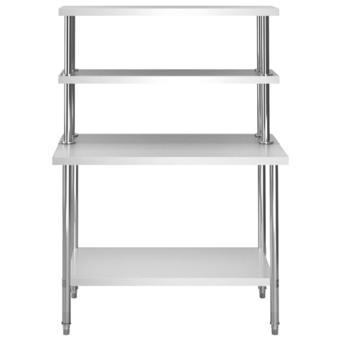 KUCHENNY STÓŁ ROBOCZY Z PÓŁKĄ 120X60X150CM STAL NIERDZEWNA