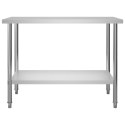 KUCHENNY STÓŁ ROBOCZY Z PÓŁKĄ 120X60X150CM STAL NIERDZEWNA