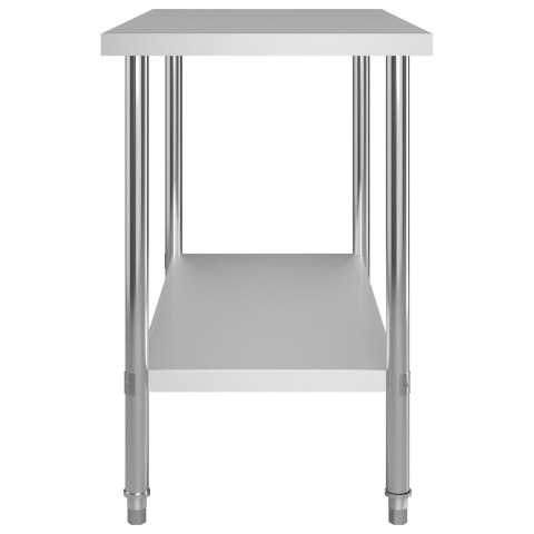 KUCHENNY STÓŁ ROBOCZY Z PÓŁKĄ 120X60X150CM STAL NIERDZEWNA