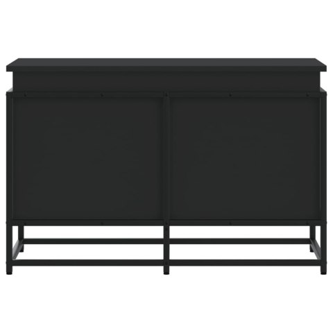 SKRZYNIA Z POKRYWĄ CZARNA 80X40X51,5CM