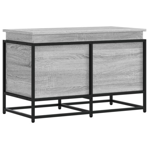 SKRZYNIA Z POKRYWĄ SZARY DĄB SONOMA 80X40X51,5CM