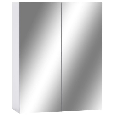 SZAFKA ŁAZIENKOWA Z LUSTREM BIAŁA 60X15X75CM