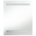 SZAFKA ŁAZIENKOWA Z LUSTREM I LED LŚNIĄCA BIEL 50X14X60CM