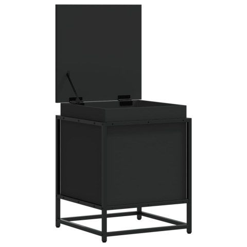 SKRZYNIA Z POKRYWĄ CZARNA 40X40X51,5CM