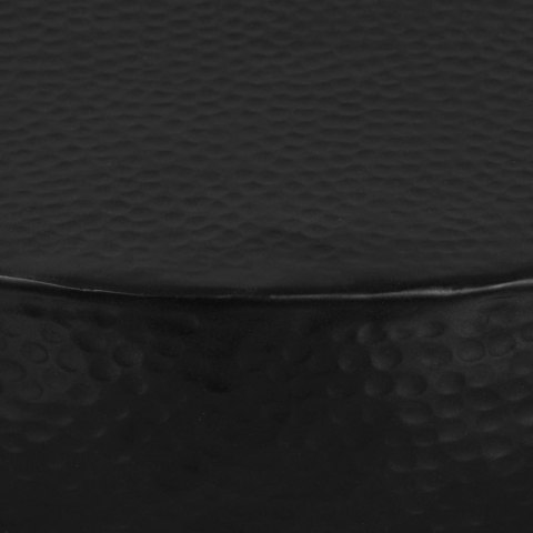 STOLIK KAWOWY Z MŁOTKOWANEGO ALUMINIUM 70X 30CM CZARNY