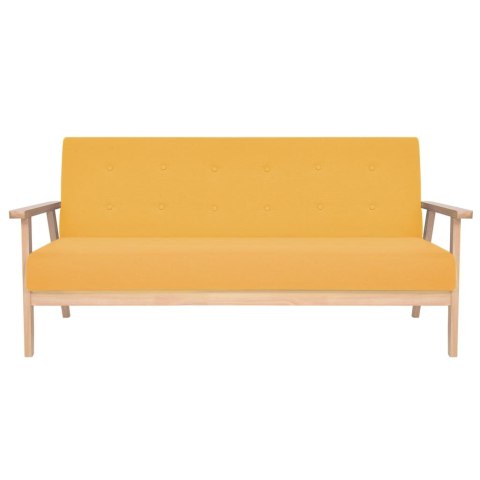 3-OSOBOWA SOFA TAPICEROWANA ŻÓŁTA